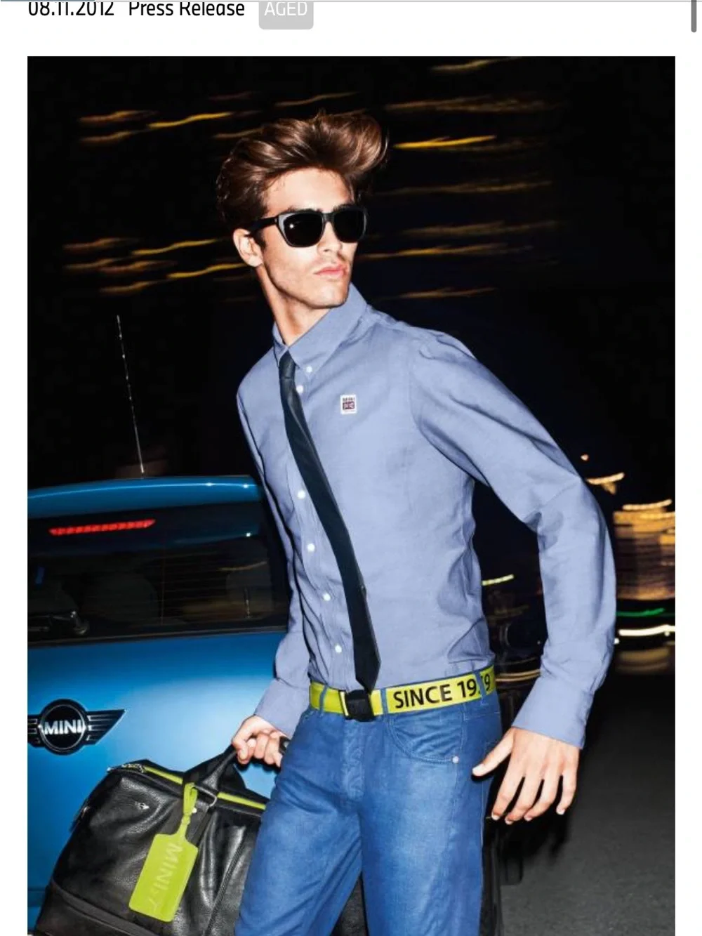 Puma Black Leather Belt with Silver-Tone Buckle